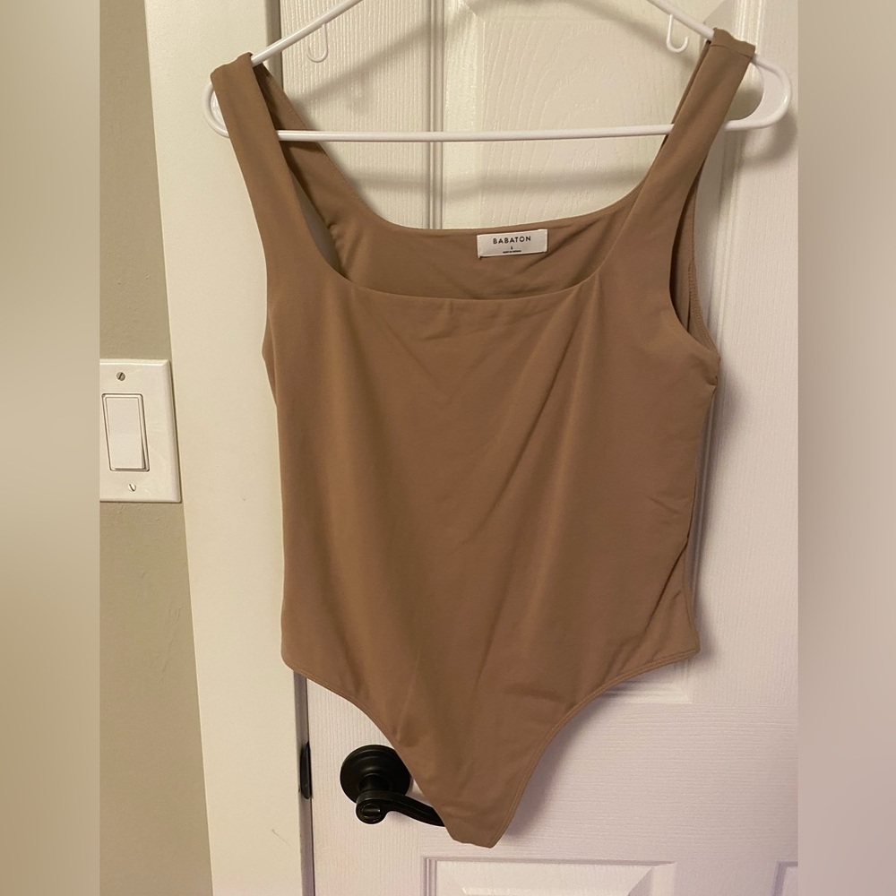 Babaton Contour Bodysuit, Large, Nude/Beige/Taupe